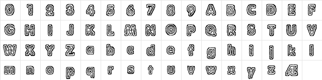 Raydiate (BRK) Regular  glyph index