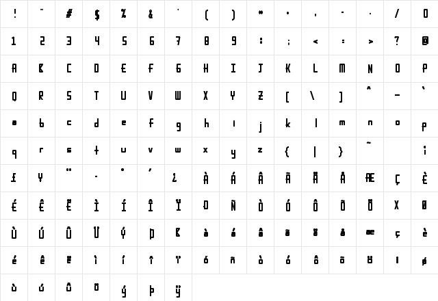 Karpow Bold  glyph index