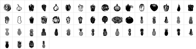 AIFruechteOne Regular  glyph index