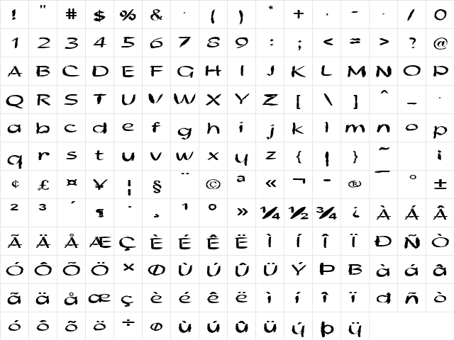 FZ HAND 21 MANGLED EX Normal  glyph index