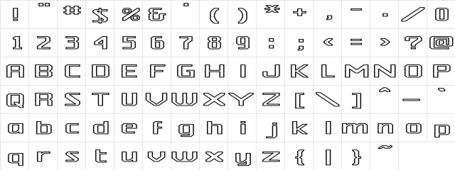 Silicon HE Bold Bold  glyph index