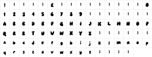 BABELGAMEE Regular  glyph index