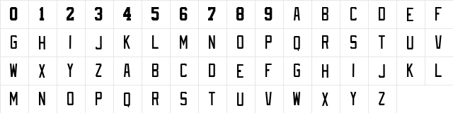 NHL Detroit Regular  glyph index