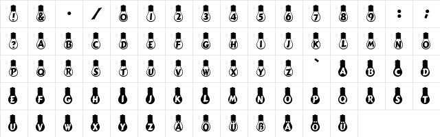 Armleuchter Heavy  glyph index