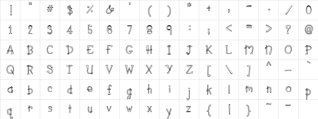 CK Evie Regular  glyph index