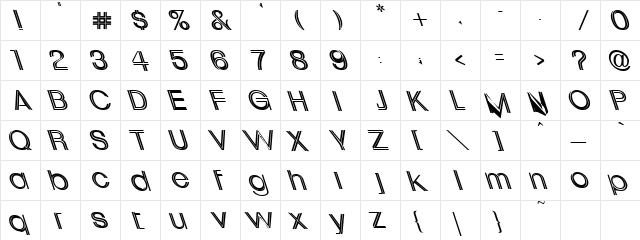 Core 6 Regular  glyph index