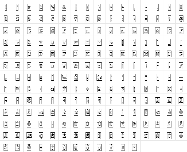 a_TrianglerCmOtl Regular  glyph index