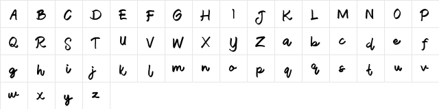Thune FREE Regular  glyph index