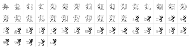 KGDANCE Regular  glyph index