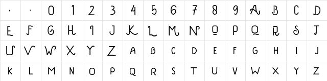 DAVINA - VINTAGE FONT Regular  glyph index