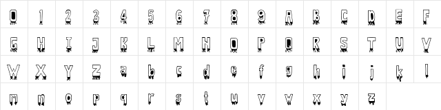 Vanilla Latte Regular  glyph index