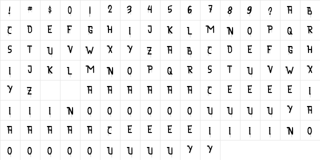 Skull Attack Regular  glyph index