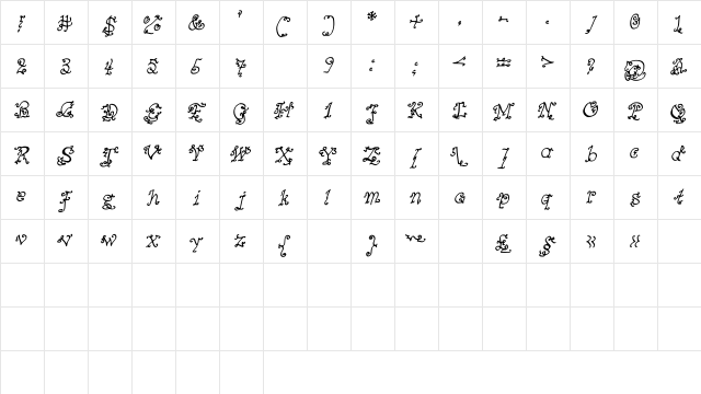 MysteriousOrientalNightsofPassion Medium  glyph index