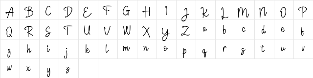Allanis Regular  glyph index