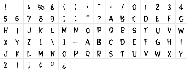 Obsidian-Light Regular  glyph index
