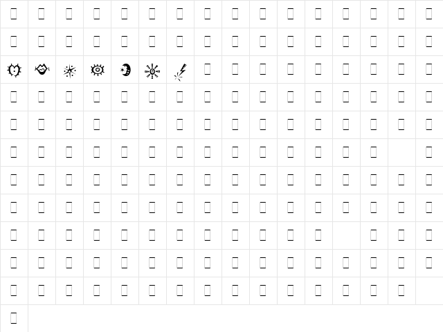 Jokerman Alts LET Plain  glyph index