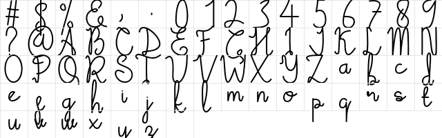 Emalia Demo Regular  glyph index