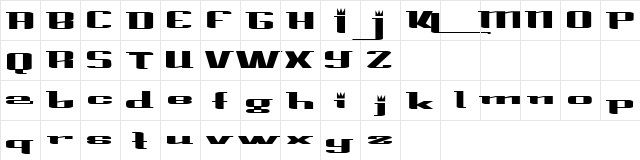 PrinceAlbertExtended Regular  glyph index