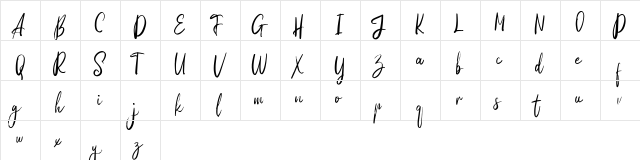 Kodute FREE Regular  glyph index