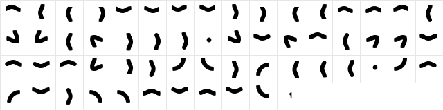 Borders Fat Waves  glyph index