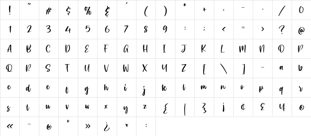 Celosia Golden Regular  glyph index