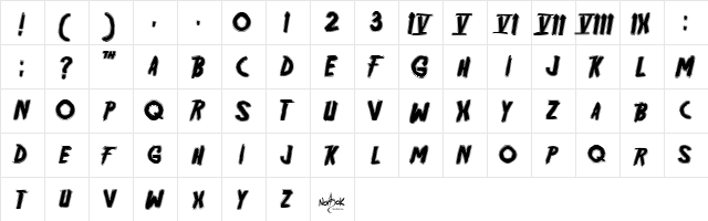 Friday13 Bonus NFI Regular  glyph index