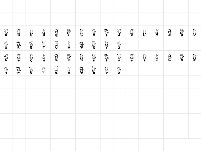 TTEdit Font Regular  glyph index