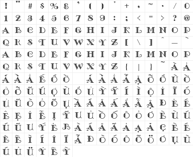 VPS Phu Quoc Hoa Regular  glyph index