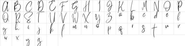 Better Saturday Regular  glyph index