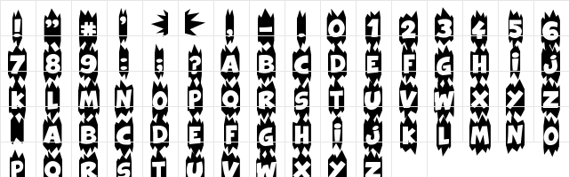 Extra Sales Blank Regular  glyph index