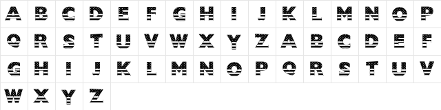 USStarsNStripes Regular  glyph index