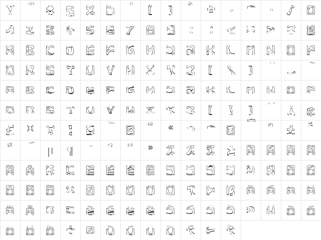 KD Kaesweich Normal  glyph index