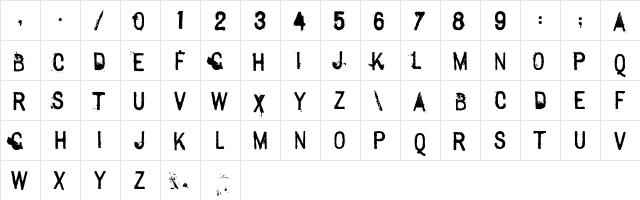 SextonSans Regular  glyph index