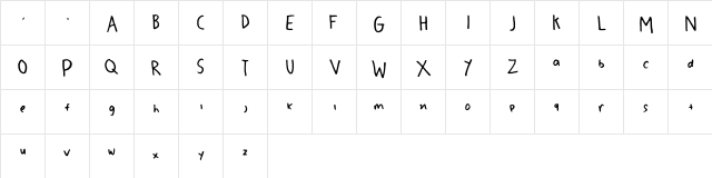 ziva Calligraphr Regular  glyph index