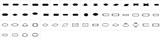 SC Buttons Regular  glyph index