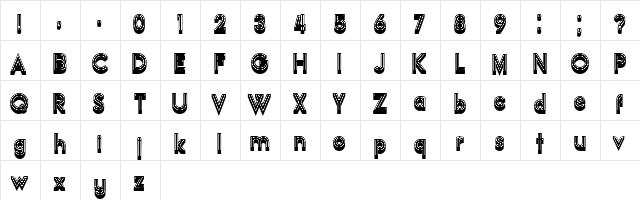 Official Regular  glyph index