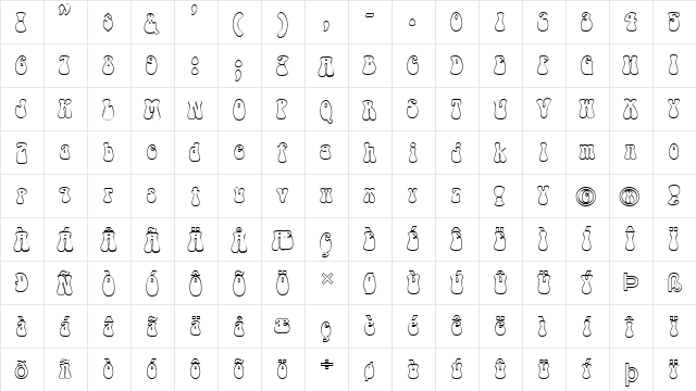 FZ JAZZY 14 HOLLOW Normal  glyph index