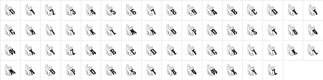 New Regular  glyph index