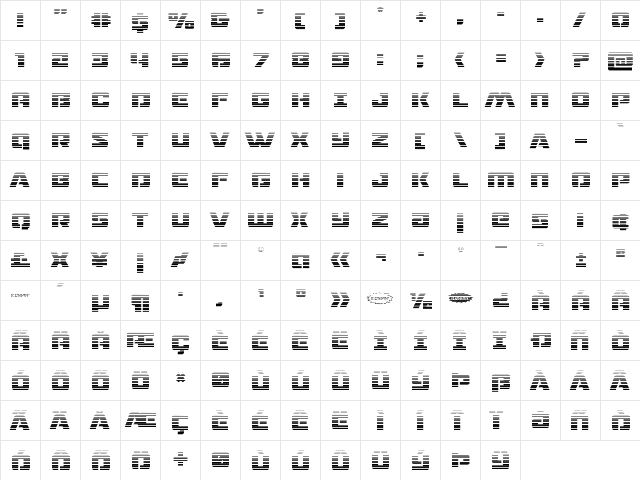 Drone Tracker Gradient Regular  glyph index
