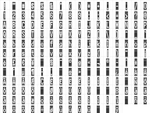 CallNineL-Negativ Regular  glyph index