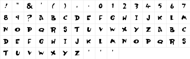 Olli Compolli Regular  glyph index