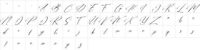 Carllitos Regular  glyph index