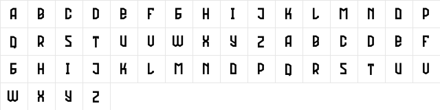 Football Attack Regular  glyph index