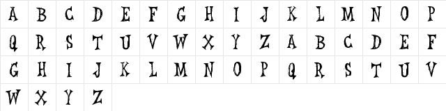 Leichenhaus Regular  glyph index