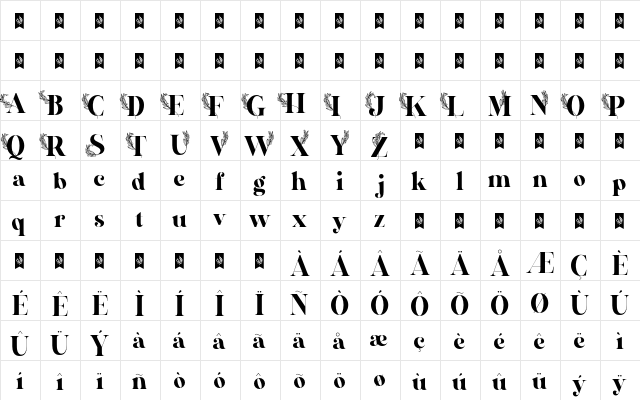 Veshion 
  glyph index