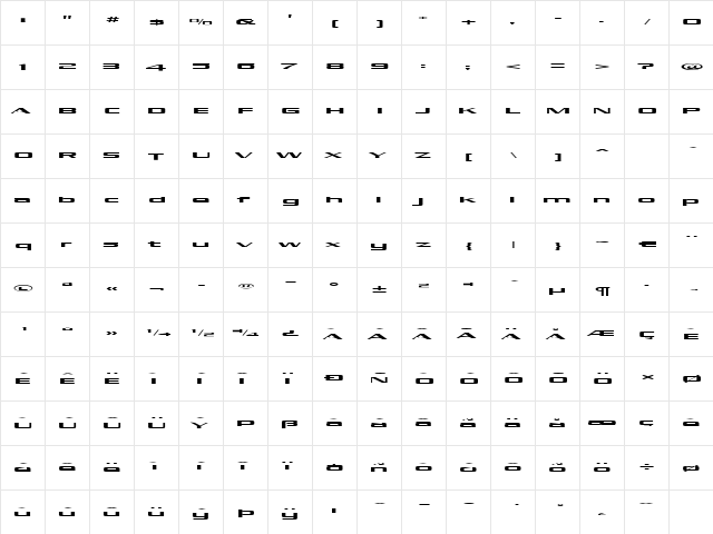 Kubra_Low Kubra_Low  glyph index