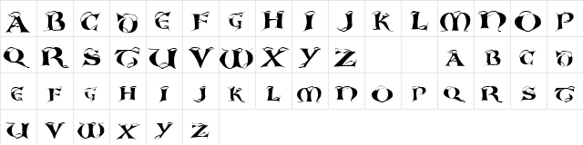 White Christmas Regular  glyph index