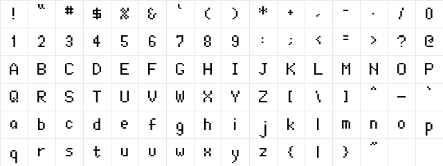 WeekBitA10 Regular  glyph index