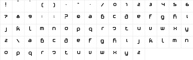Phino (Variation) Regular  glyph index