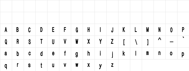 HALMAHERA SANS SERIF Regular  glyph index